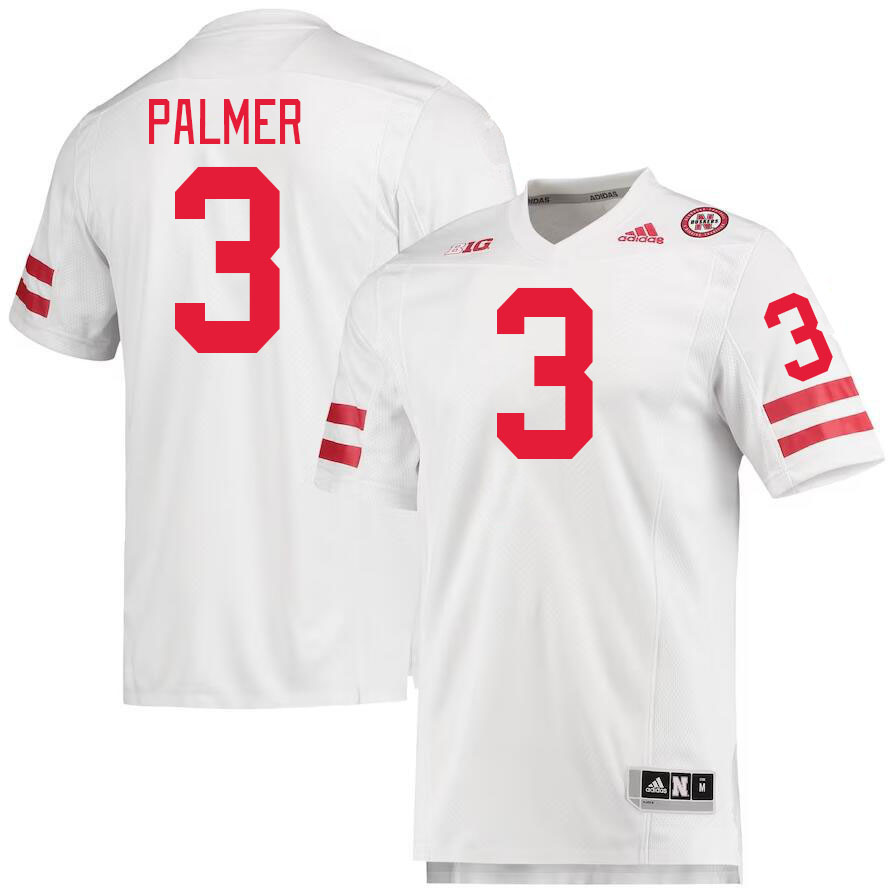 #3 Trey Palmer Nebraska Cornhuskers Jerseys Football Stitched-White